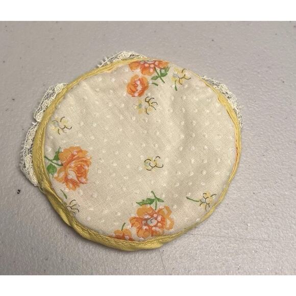 Vintage Handmade Barbie Southern Belle Dress Yellow Floral Lace Gown Display Mat - Picture 10 of 14